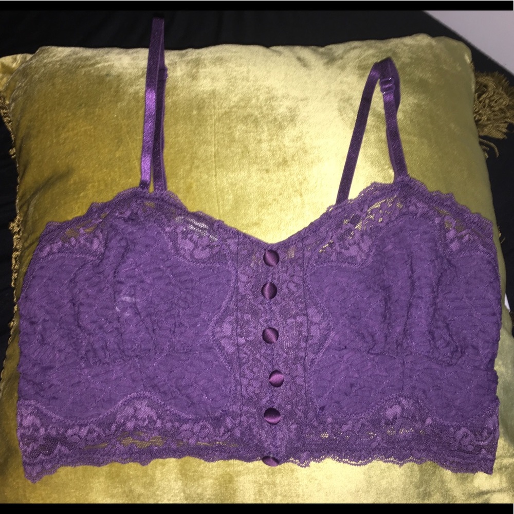 Free People Purple Lace Bralet - Picture 2 of 3
